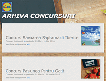 Tablet Screenshot of concurs.lidl.ro